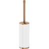 Mexen Triv standing toilet brush, white/brushed copper - 70A33073-65W