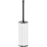 Mexen Triv standing toilet brush, white/brushed gun gray - 70A33073-66W