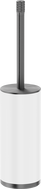 Mexen Triv standing toilet brush, white/brushed gun gray - 70A33073-66W