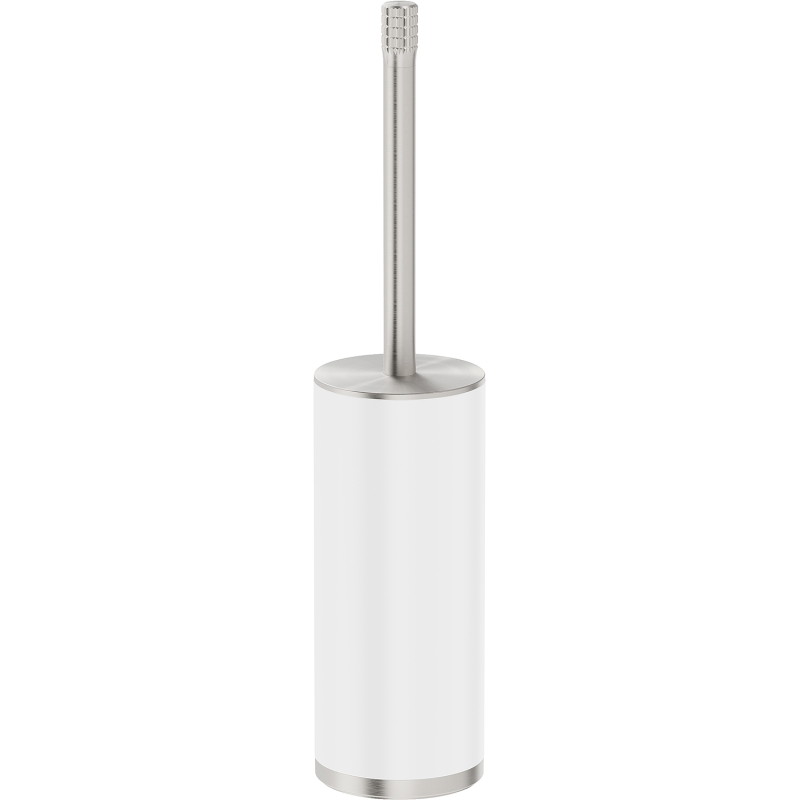 Mexen Triv standing toilet brush, white/brushed nickel - 70A33073-97W