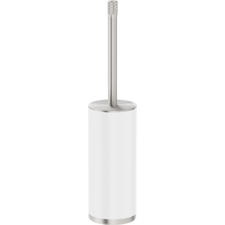 Mexen Triv standing toilet brush, white/brushed nickel - 70A33073-97W