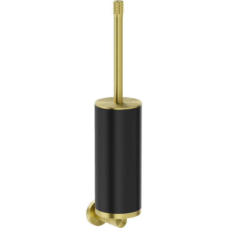 Mexen Triv toilet brush, black/brushed gold - 70A33071-55B