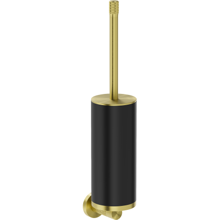 Mexen Triv toilet brush, black/brushed gold - 70A33071-55B
