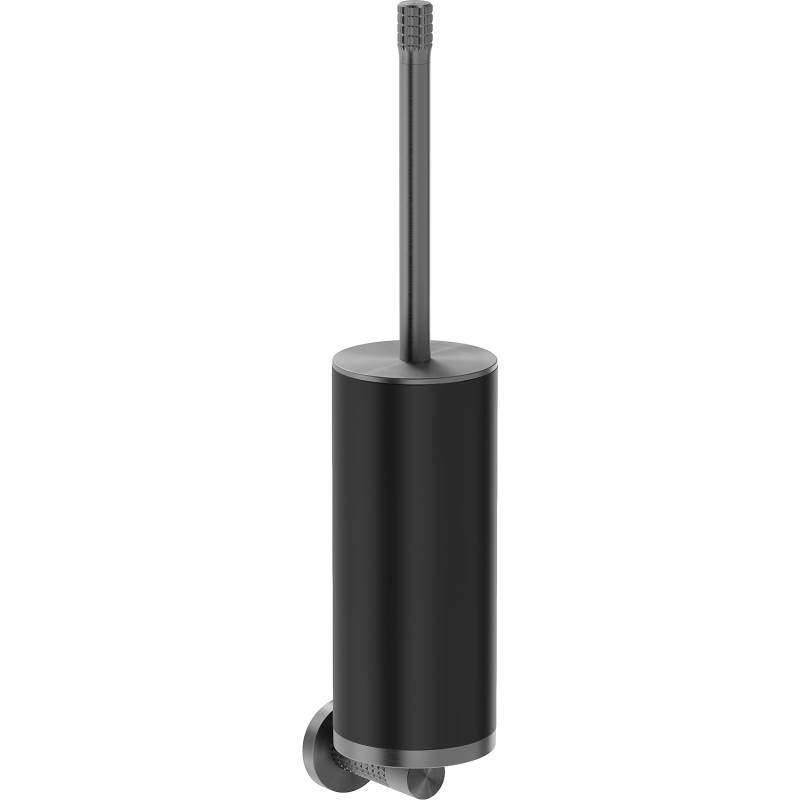 Mexen Triv toilet brush, black/brushed gun gray - 70A33071-66B