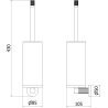 Mexen Triv toilet brush, white - 70A33071-20W