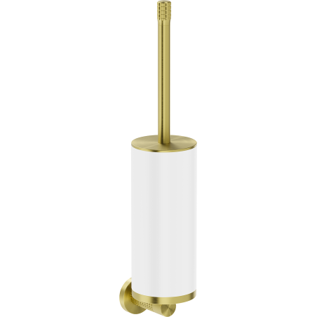 Mexen Triv toilet brush, white/brushed gold - 70A33071-55W