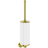 Mexen Triv toilet brush, white/brushed gold - 70A33071-55W