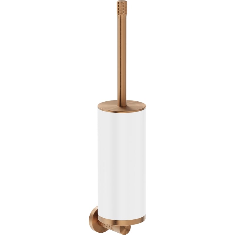 Mexen Triv toilet brush, white/brushed copper - 70A33071-65W