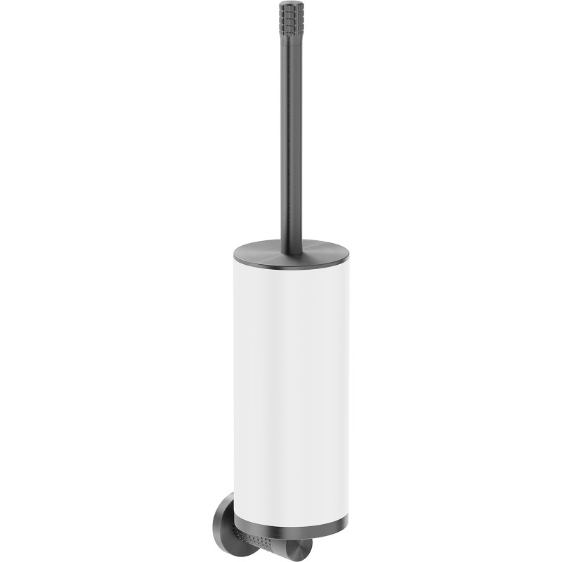 Mexen Triv toilet brush, white/gun gray brushed - 70A33071-66W