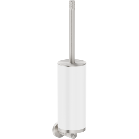 Mexen Triv toilet brush, white/brushed nickel - 70A33071-97W