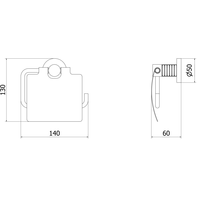 Mexen Triv toilet paper holder, chrome - 70A33021-00