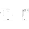 Mexen Triv toilet paper holder, gold - 70A33021-50