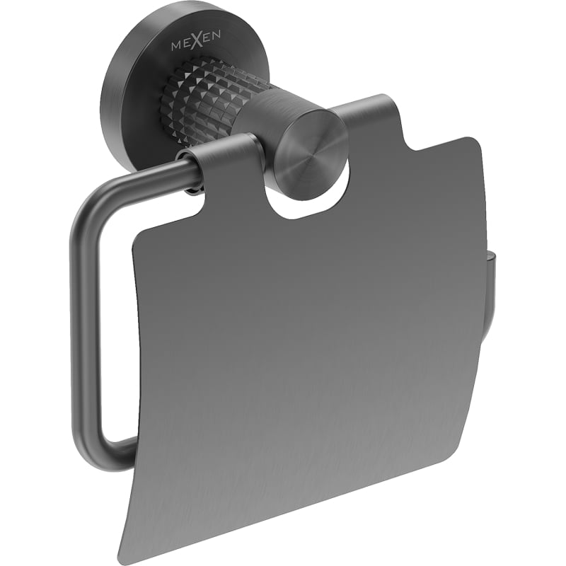 Mexen Triv toilet paper holder, brushed gun gray - 70A33021-66