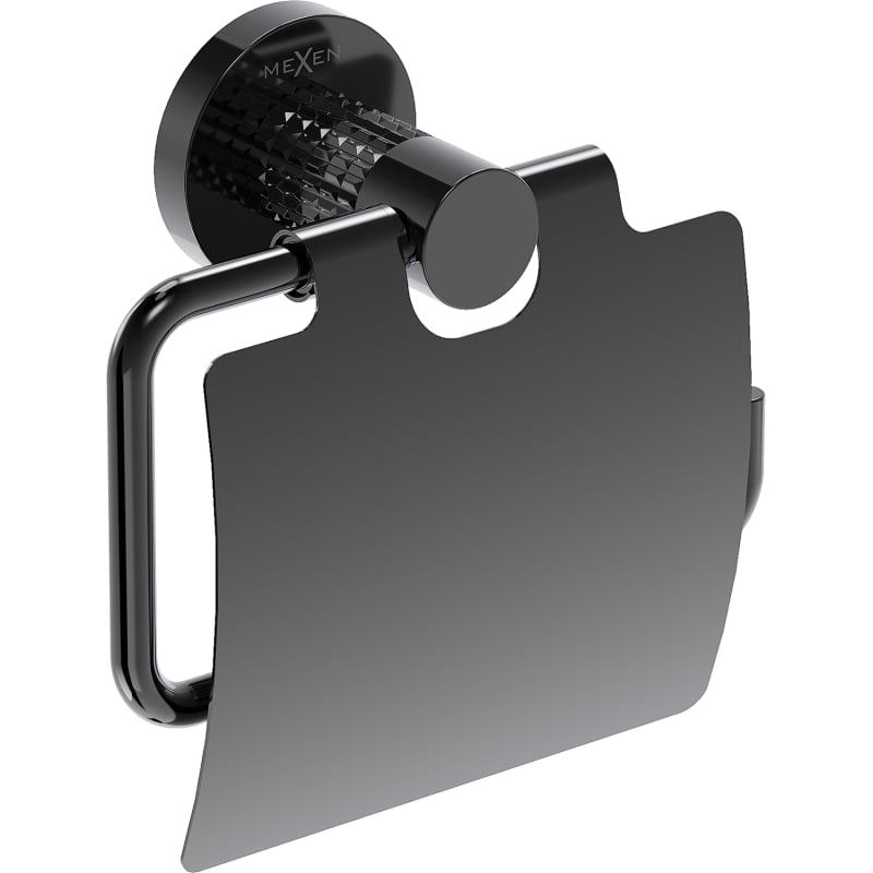 Mexen Triv toilet paper holder, black chrome - 70A33021-73