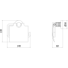 Mexen Triv toilet paper holder, black chrome - 70A33021-73