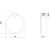 Mexen Triv towel rack, rose gold - 70A33031-60