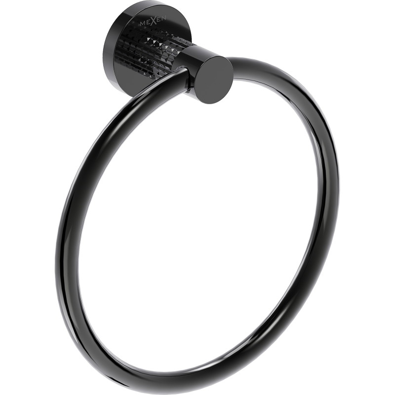 Mexen Triv towel rack, black chrome - 70A33031-73