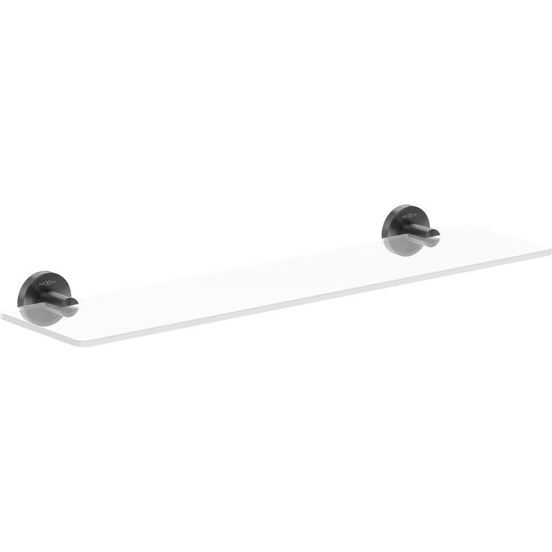 Mexen Ovio hanging glass shelf, brushed gun gray - 70A19561-66