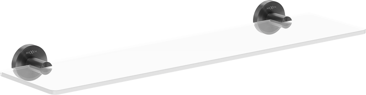 Mexen Ovio hanging glass shelf, brushed gun gray - 70A19561-66