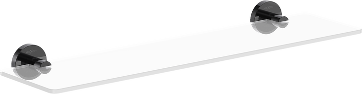 Mexen Ovio hanging glass shelf, black chrome - 70A19561-73