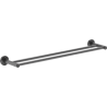 Mexen Ovio double towel rack, brushed gun gray - 70A19547-66
