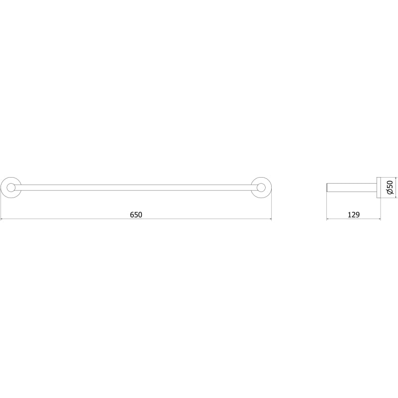 Mexen Ovio double towel rack, black - 70A19547-70