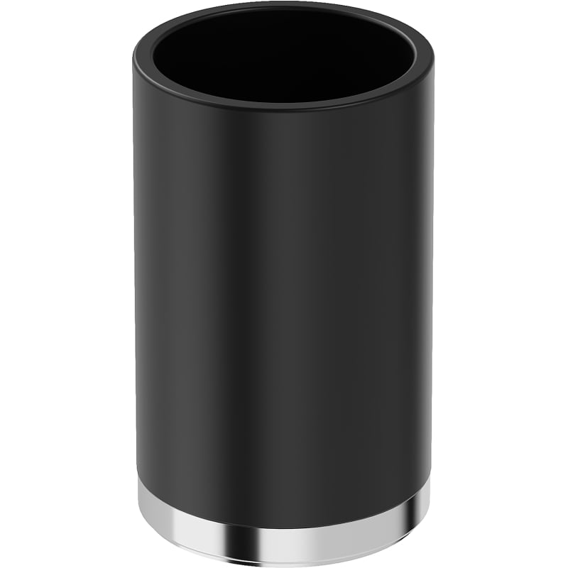 Mexen Triv standing toothbrush holder, black/chrome - 70A33053-00B