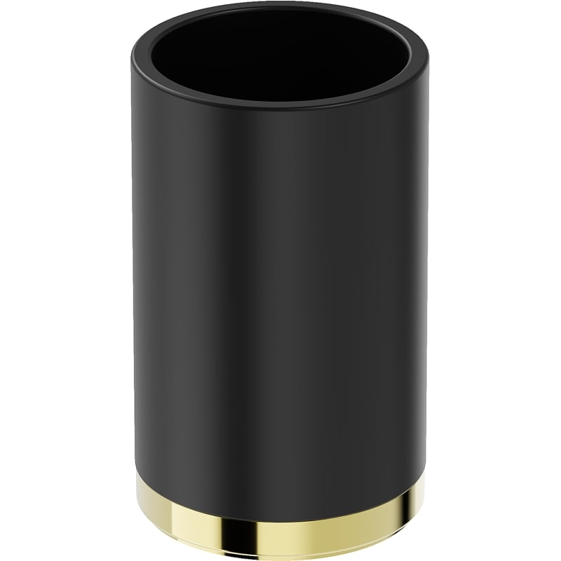 Mexen Triv standing toothbrush holder, black/gold - 70A33053-50B