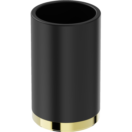 Mexen Triv standing toothbrush holder, black/gold - 70A33053-50B