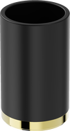 Mexen Triv standing toothbrush holder, black/gold - 70A33053-50B