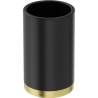 Mexen Triv standing toothbrush holder, black/brushed gold - 70A33053-55B