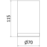 Mexen Triv standing toothbrush holder, black/rose gold - 70A33053-60B