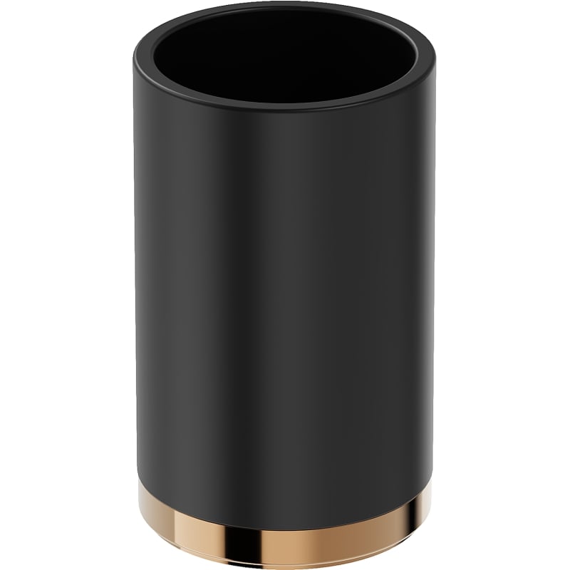 Mexen Triv standing toothbrush holder, black/rose gold - 70A33053-60B