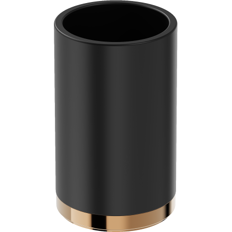 Mexen Triv standing toothbrush holder, black/rose gold - 70A33053-60B