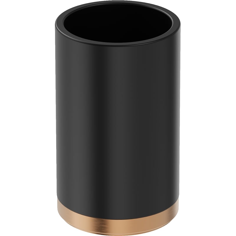 Mexen Triv freestanding toothbrush holder, black/brushed copper - 70A33053-65B