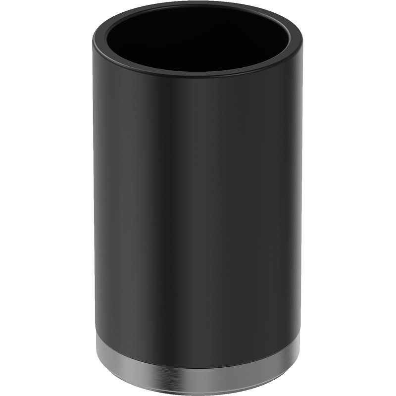 Mexen Triv standing toothbrush holder, black/brushed gun gray - 70A33053-66B
