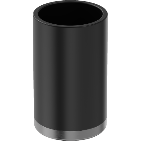 Mexen Triv standing toothbrush holder, black/brushed gun gray - 70A33053-66B