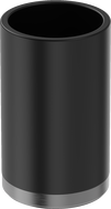 Mexen Triv standing toothbrush holder, black/brushed gun gray - 70A33053-66B