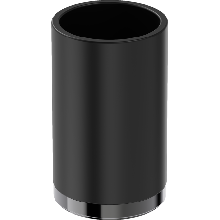 Mexen Triv standing toothbrush holder, black/black chrome - 70A33053-73B