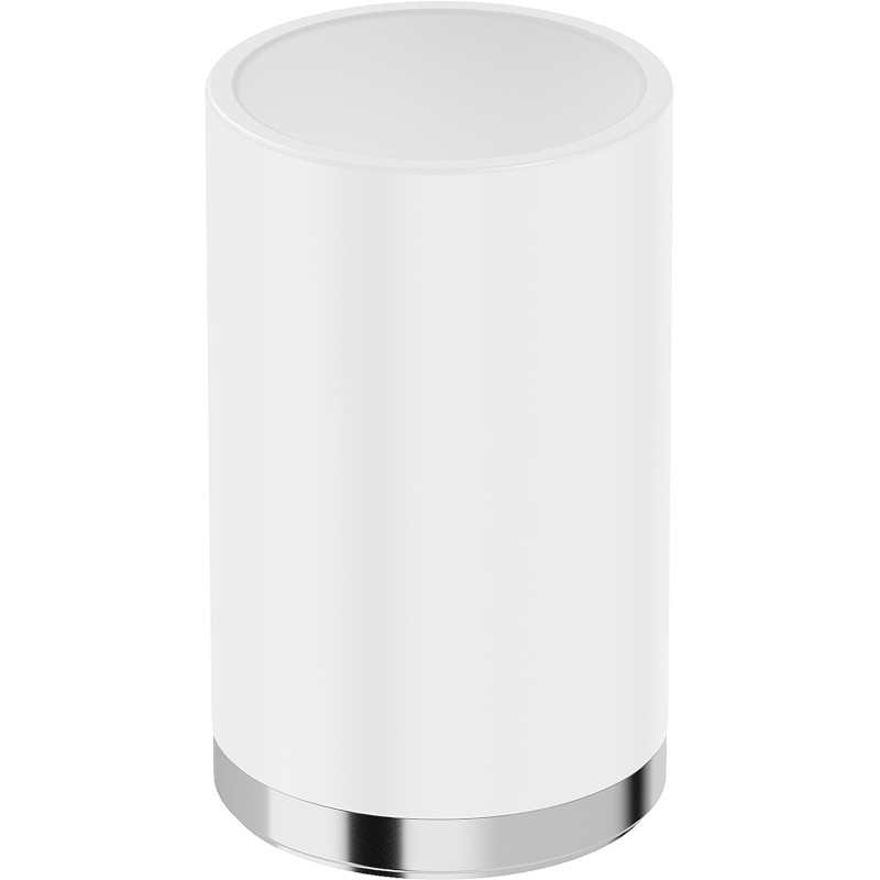 Mexen Triv standing toothbrush cup, white/chrome - 70A33053-00W