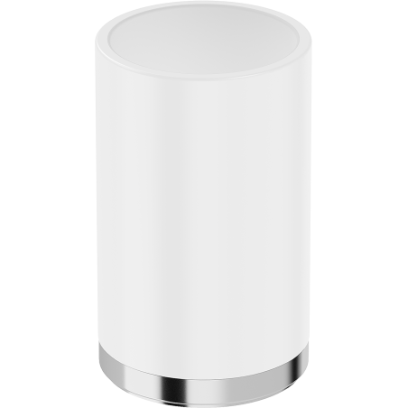 Mexen Triv standing toothbrush cup, white/chrome - 70A33053-00W