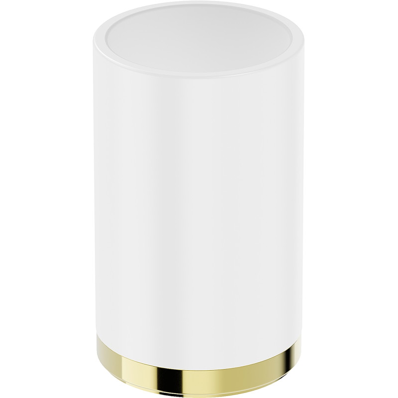 Mexen Triv standing toothbrush holder, white/gold - 70A33053-50W