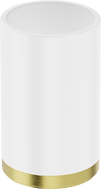 Mexen Triv standing toothbrush holder, white/brushed gold - 70A33053-55W