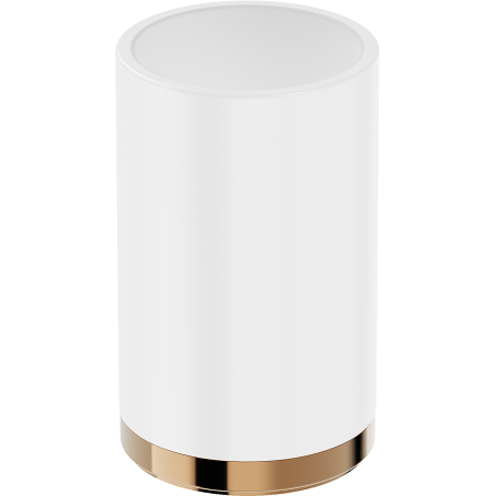 Mexen Triv standing toothbrush cup, white/rose gold - 70A33053-60W