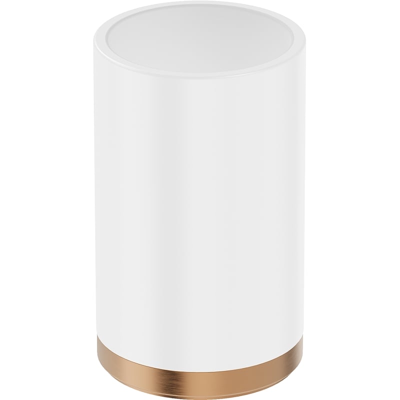 Mexen Triv standing toothbrush cup, white/brushed copper - 70A33053-65W