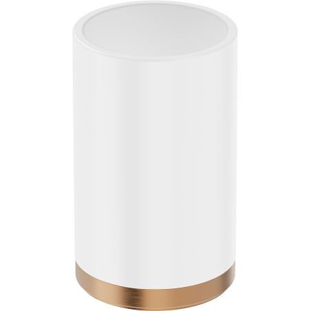 Mexen Triv standing toothbrush cup, white/brushed copper - 70A33053-65W