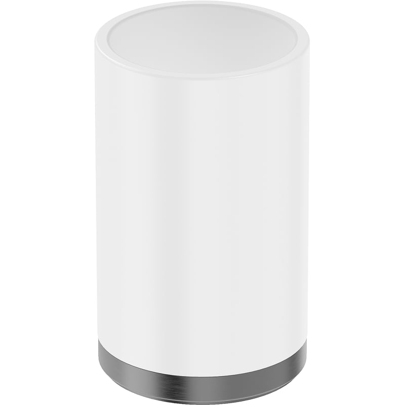 Mexen Triv standing toothbrush holder, white/brushed gun gray - 70A33053-66W