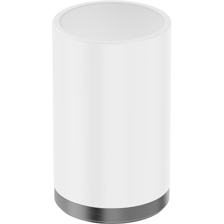 Mexen Triv standing toothbrush holder, white/brushed gun gray - 70A33053-66W