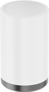 Mexen Triv standing toothbrush holder, white/brushed gun gray - 70A33053-66W