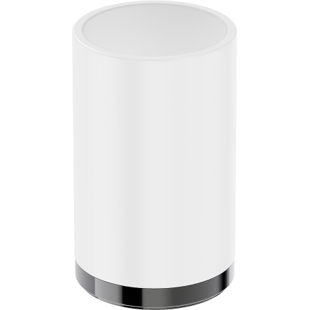 Mexen Triv standing toothbrush holder, white/black chrome - 70A33053-73W